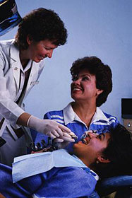 Dentist and patient